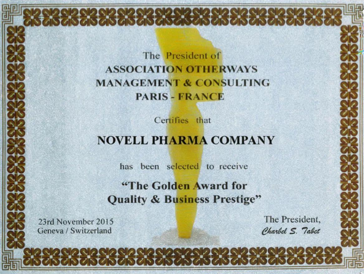 Novell Pharma Certificate 5